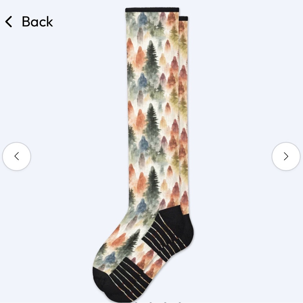 Knee-High Forest Print Compression Socks